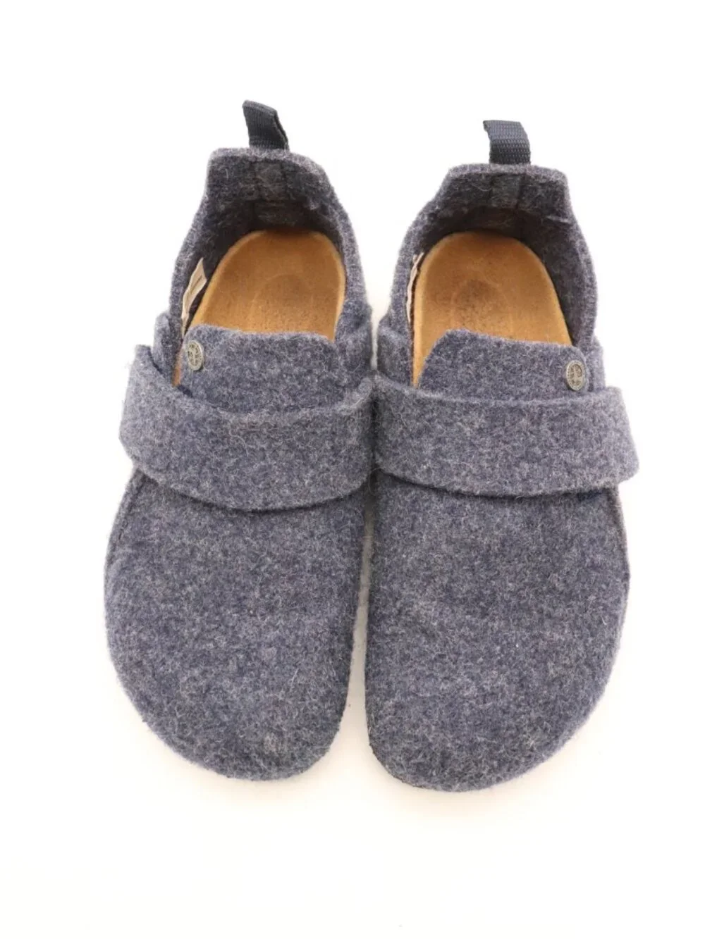 Birkenstock Zermatt HL Kids US 2 EU 33 Fit Blue Wool Felt Slippers Shoes